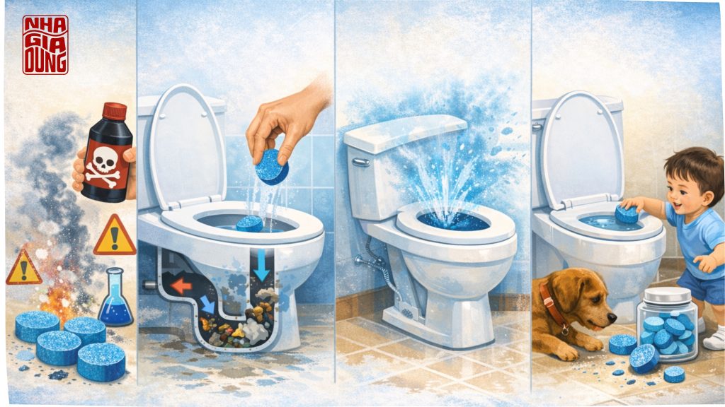 Viên thả bồn cầu có độc hại không?