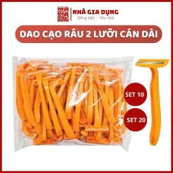 Bịch Dao Cạo Râu Cán Dài Vàng 2 Lưỡi – Dao Cạo Râu Dùng 1 Lần Tiện Lợi