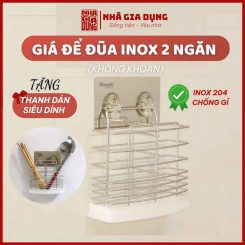 giá để đũa inox 2 ngăn