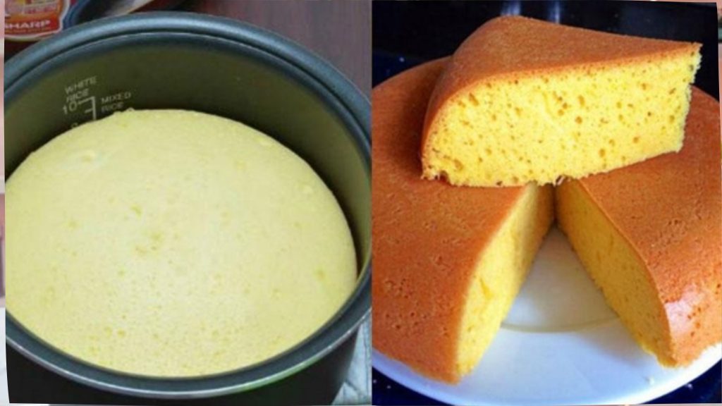 cách làm bánh bông lan bằng nồi cơm điện