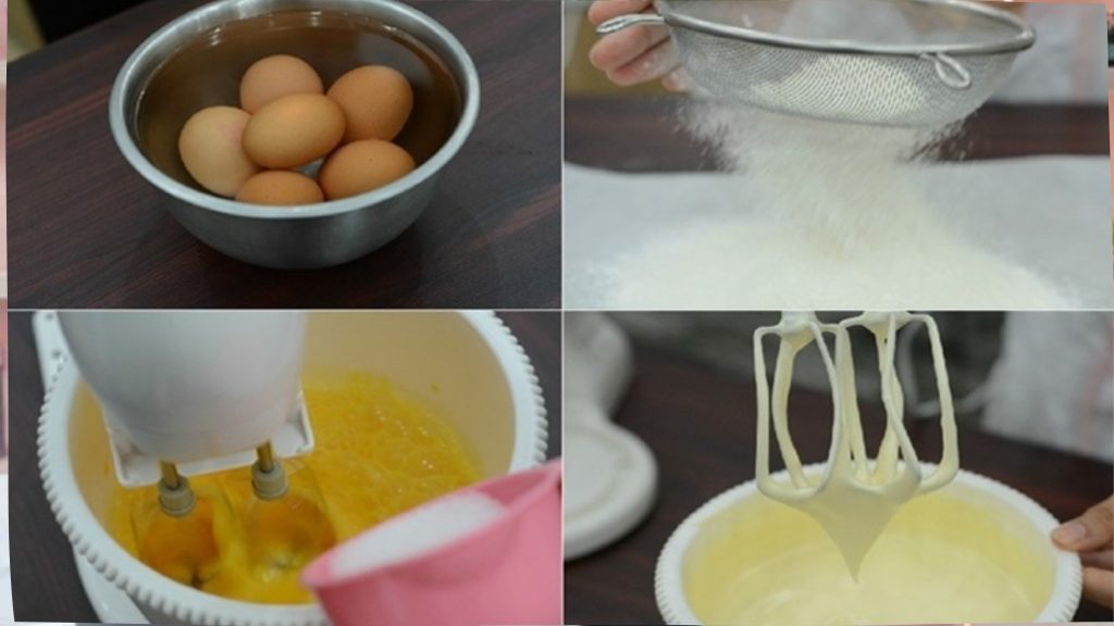 cách làm bánh bông lan bằng nồi cơm điện
